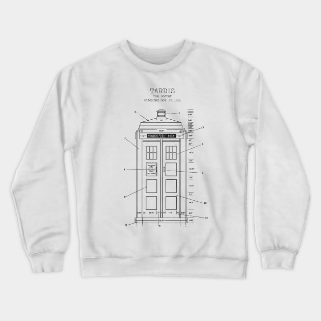 TARDIS Crewneck Sweatshirt by Dennson Creative